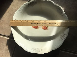 Antique Wild Strawberry English Shortcake Cream Bowl Damaged Embossed Edge - Picture 1 of 6