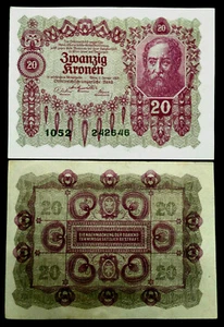 Austria 20 Kronen 1922 World Paper Money UNC - 99 Yrs Old - Picture 1 of 1