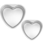 2pcs Heart Shaped Non-stick Cake Pan with Removable Bottom
