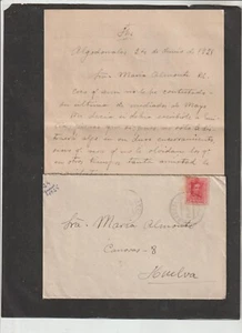 España Sobre y Carta circulada Algodonales Huelva en año 1925 (GY-701) - Picture 1 of 1