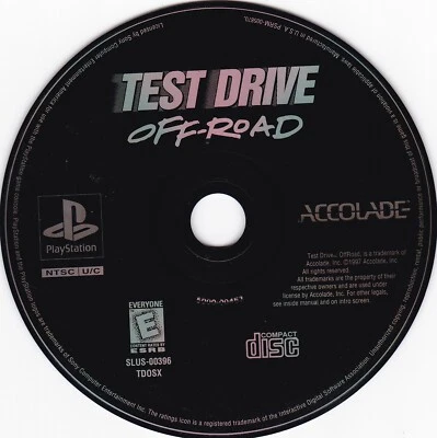 Test Drive Off Road Greatest Hits (Sony Playstation 1, 1997) *NO MANUAL* - Image 1 of 2