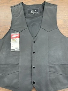 FULMER LEATHER VEST 105050BLK SIZE 46 WOMENS - Picture 1 of 2