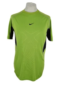NIKE Green Sports Shirt size M Mens Running Active T-Shirt Short Sleeves - Picture 1 of 2