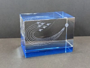 Blue Angles US Navy Glass Paperweight 3" - Picture 1 of 7