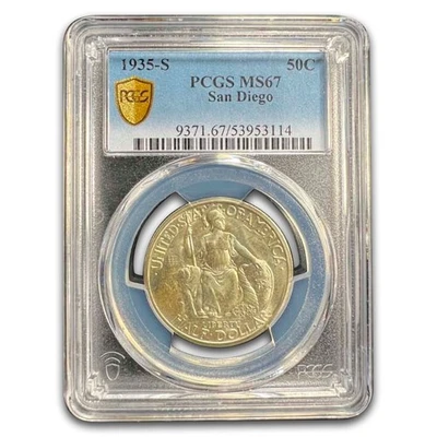 1935-S San Diego Half Dollar MS-67 PCGS - Image 1 of 3