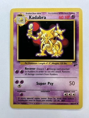 1999-2000 Pokémon WotC KADABRA #46/130 Unlimited Base Set 2 NM - Image 1 of 2