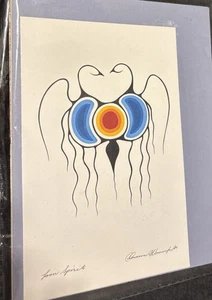 Loons Spirits Wandbild DRUCK von Clemence Wescoupe Indianer Muttervogel Amerikanisch - Bild 1 von 2