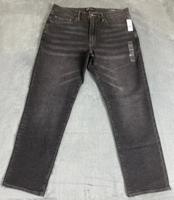 Pantalones de mezclilla negros lavados GAP para hombre 34x30 GapFlex tiro medio pierna recta nuevos con etiquetas Foto 1 de 4