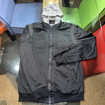 Chaqueta con Hebilla Affliction Para Hombre Mediana Negra Premium Cremallera Completa Chaqueta 2 en 1 Foto 1 de 4