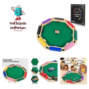 Upgraded 2-8 Players Shut The Box Dice Game-Colorful 8-Way Wooden Board Table... - Picture 1 of 10