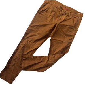 TIMBERLAND Camel Stretch Cotton Blend Chino Pants TAPERED LEG - Picture 1 of 4