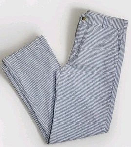 VINEYARD VINES SIZE 14 Boy's Seersucker Striped Blue & White Pants Inseam 26" - Picture 1 of 11