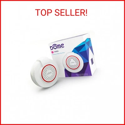 Dome Home Automation Wireless Z-Wave Battery-Powered Home Security Siren and Chi