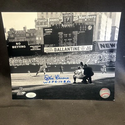 DON LARSEN SIGNED 8x10 New York YANKEE STADIUM PHOTO JSA -1 # - Image 1 of 3
