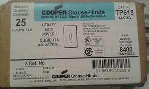 COOPER CROUSE - TRASEROS TP618 CAJA DE 25 PIEZAS CAJA UTILITARIA CUBIERTA ELEVADA 1/8" UNA - Imagen 1 de 2