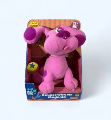 Raro Fisher Price Blues Clues Puppy Bounce With Me MAGENTA 10" VIBRA 2000 Foto 1 de 4