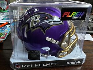 Todd Heap Signed Baltimore Ravens Flash Mini Helmet Auto Autographed COA Beckett