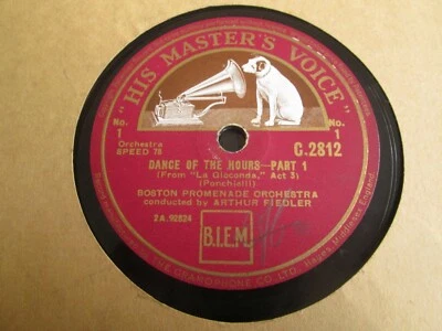 Ponchielli: Dance Of The Hours / Boston Promenade Orchestra UK 12" 78RPM Shellac - Image 1 of 2