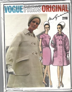 Vogue Sewing Pattern 2110, Vintage Molyneux Jacket, Dress, Label, Size 10 Uncut - Picture 1 of 3