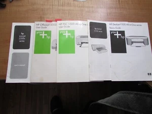 Set of five used user guides for HP printers. - Picture 1 of 4