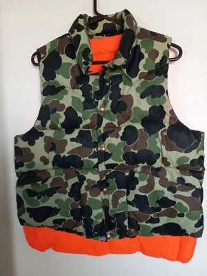 Vintage Black Sheep Camo Button-Up Hunting Vest Vintage w/ 3 Pockets Sz L - Image 1 of 3