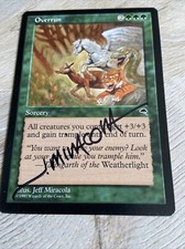 Overrun Tempest Signed by J. Miracola MTG GenCon mtg Magic EDH English 1x x1 1
