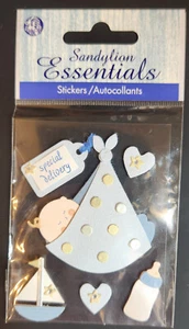 Sandylion Essentials Dimensional Stickers - BABY BOY Special Delivery, BRAND NEW - Picture 1 of 7