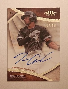 2017 TOPPS TIER ONE #BOA-TAN Tim Anderson Break Out AUTOGRAPHS #/300 AUTO - Picture 1 of 1