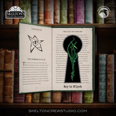 Skelton's Keys to the Classics: Key to R'Lyeh Chrome Green - Lovecraft's Cthulhu Foto 1 de 2