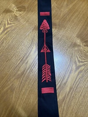 Black With Red Arrow OA Vigil Sash 65” Unofficial Collectors Sash - Image 1 of 3