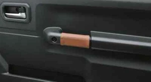 Genuine Suzuki Jimny Front Brown Leather Door Grip Cover Set - Picture 1 of 1