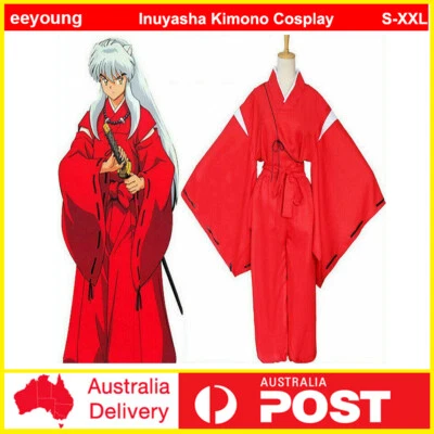 Inuyasha: A Feudal Fairy Tale Inuyasha Cosplay Costume Men Kimono Book Week Suit - Image 1 of 4