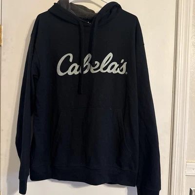 Sudadera con capucha negra Cabela's para hombre talla grande Foto 1 de 4