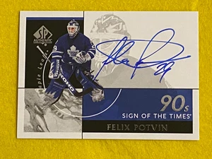 2020-21 SP AUTHENTIC FELIX POTVIN SIGN OF THE TIMES AUTO TORONTO MAPLE LEAFS - Picture 1 of 2