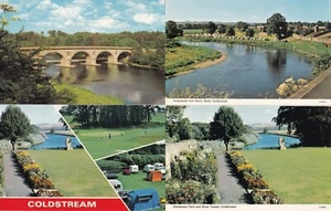 COLDSTREAM SCOTTISH BORDER TOWN 4 UNPOSTED PC NUNS WALK R TWEED HENDERSON PARK - Picture 1 of 2