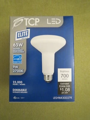 Single TCP Dimmable LED BR30 9W (~65W) Soft (Warm) White 700 Lumens 2700K Bulb - Image 1 of 4