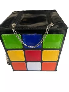Seltene Rubiks süße Würfel Handtasche Handtasche - schwarz/bunt, 6” x 6” x 6” Damen - Bild 1 von 10