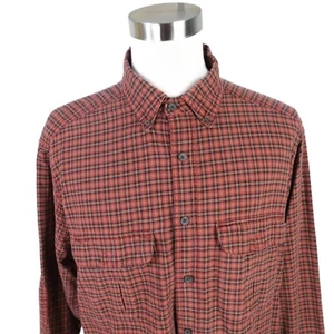 Woolrich Mens Cotton LS Button Up Red Black Beige Plaid Casual Dress Shirt XL - Picture 1 of 10