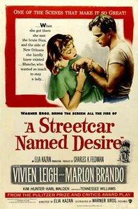 VINTAGE A STREETCAR NAMED DESIRE MOVIE 1951 Print Poster Wall Art Picture A4 + - Picture 1 of 2