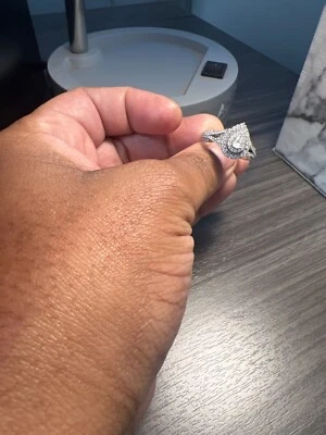 engagement ring Diamond Engagement Ring 1 ct tw Pear & Round 14K White Gold  - Image 1 of 2