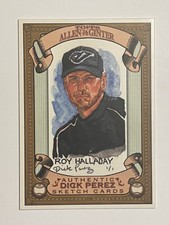 2007 Topps Allen & Ginter Dick Perez Sketches #29 Roy Halladay Blue Jays