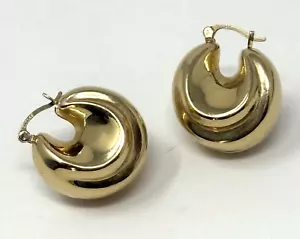 Select Jewelry 14K Yellow Gold Pierced Earrings, Hallmarked SLC 14K, 5.3 Grams - Picture 1 of 3