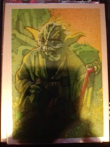 Tarjeta Star Wars Topps 2012 Galaxy Series 7 FOIL #15 Yoda PLATEADA Como Nueva - Imagen 1 de 1