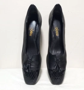 California Magdesians Leather Tassel Mule Pumps Shoes Black Women's Size 8.5 A4 - Picture 1 of 11