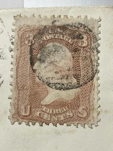 1860s US 3c Scott 94 Washington Stamp Envelope Cleveland Ohio Postmark to PA - Picture 1 of 3