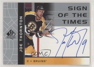 2002-03 SP Authentic Sign of the Times Joe Thornton #JT Auto