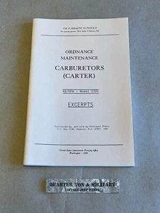 Carburadores de mantenimiento de artillería EX-539S modelo Carter (WO) 539S manual - Imagen 1 de 1