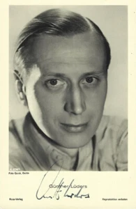 ORIGINAL AUTOGRAMM VON GÜNTHER LÜDERS ( SCHAUSPIELER / "ROSS"-KARTE 30er/40er ) - Bild 1 von 1