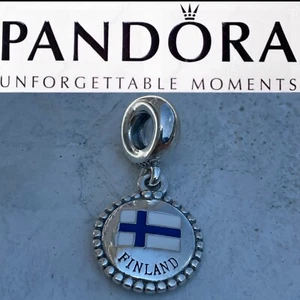Pandora Finland ๐ซ๐ฎ Exclusive Country Flag Colors Dangle Charm - Picture 1 of 5