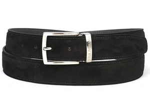 Cinturón de gamuza negro para hombre PAUL PARKMAN (ID#B06-NEGRO) - Imagen 1 de 2
